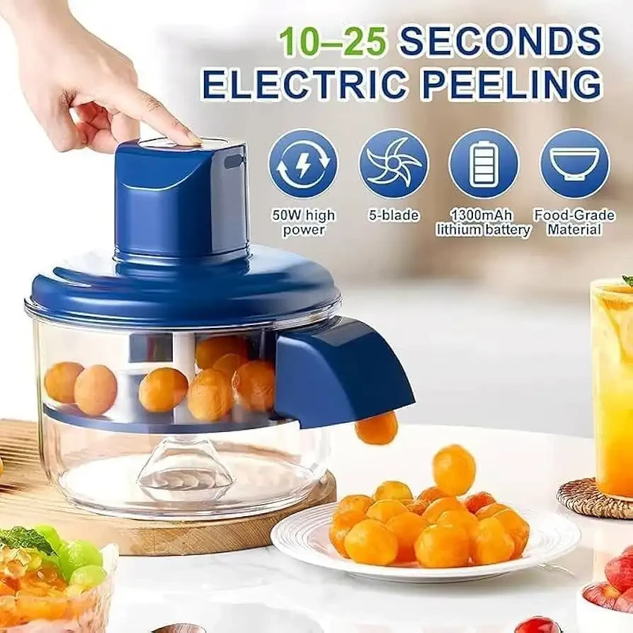 Éplucheuse Électrique pour Petits Fruits – Machine à Peler Rapide et Rechargeable