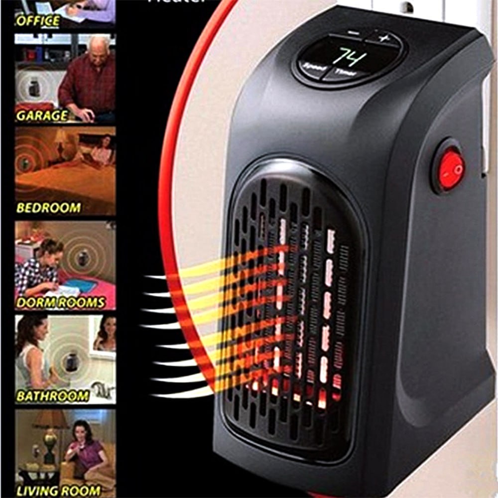 mini chauffage mural électrique Portable 500W, chauffage facile, poêle, Thermostat réglable, Machine de chauffage, appareil ménager