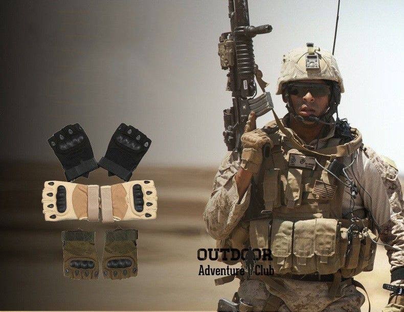 Équipement tactique de l'armée, gants de Combat militaire SWAT pour hommes, mitaines doigt soldat Paintball Shell, gants militaires de protection