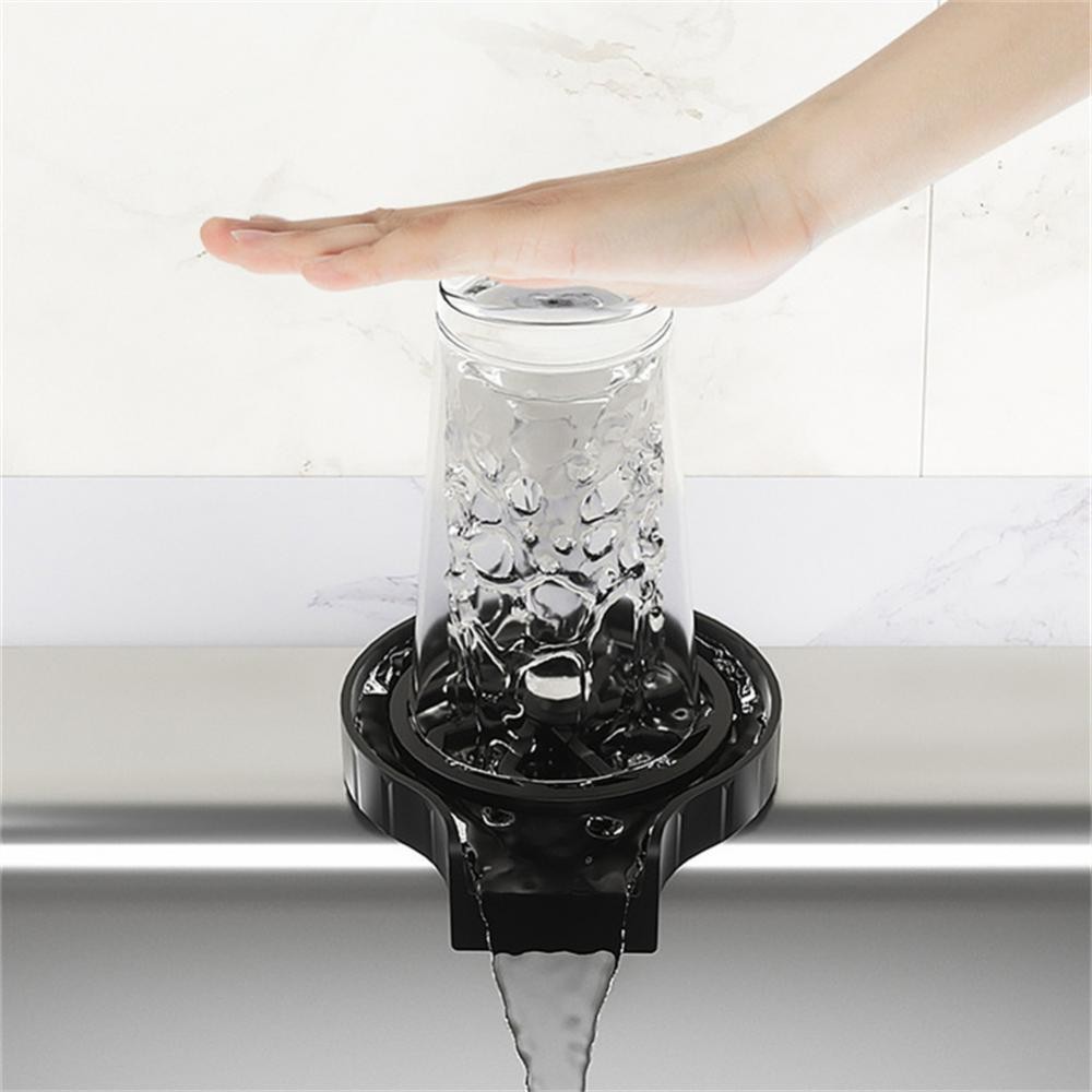 Lave-gobelet automatique pour évier de cuisine, robinet en verre, lave-gobelet de Bar, pichet à café, outil de lavage de tasse, accessoires d'évier de cuisine