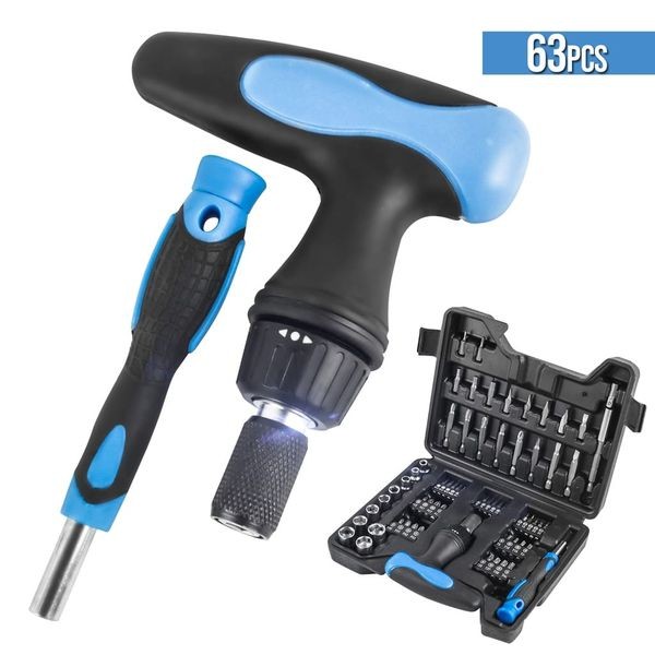 Kit d'Outils Professionnels de Réparation,ensemble de 63 pièces,boîte à outils mécanique