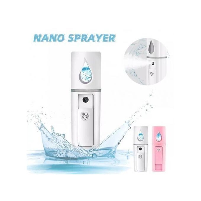 Mini Pulvérisateur à Vapeur Rechargeable USB, Nébuliseur Hydratant pour le Visage, Soins de la Peau