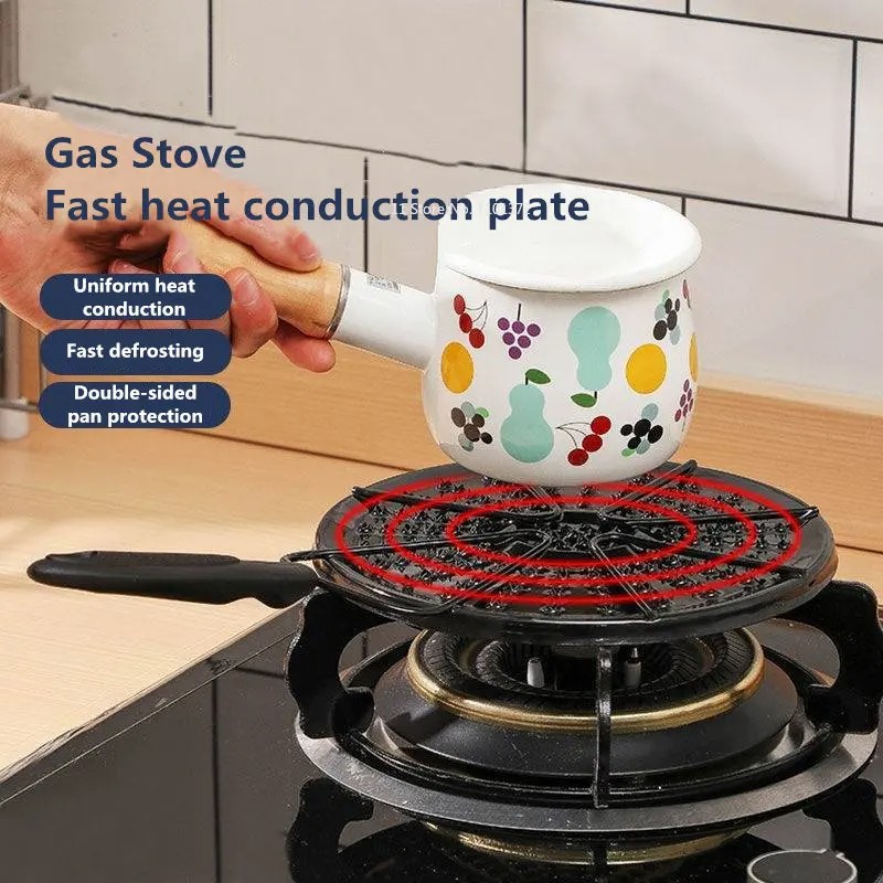 Plaque de distribution de chaleur en acier, poêle à gaz de cuisine d'hôtel, émail de lait chaud, Pot de riz chaud, maison thé chaud, joint de cuisson Anti-brûlure