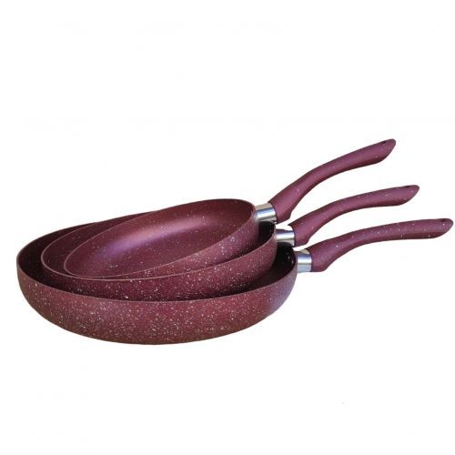 Delmonti Pack 3 Poêle En Granit anti adhésive