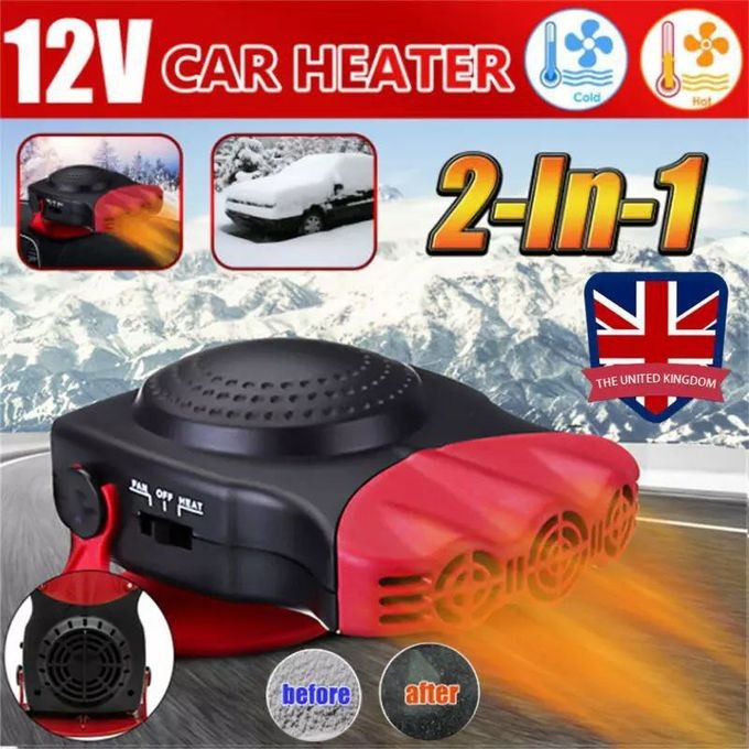 Chauffage de voiture Portable 12V 150W, ventilateur avec poignée pivotante, pare-brise dégivreur de tableau de bord, désembuage de conduite