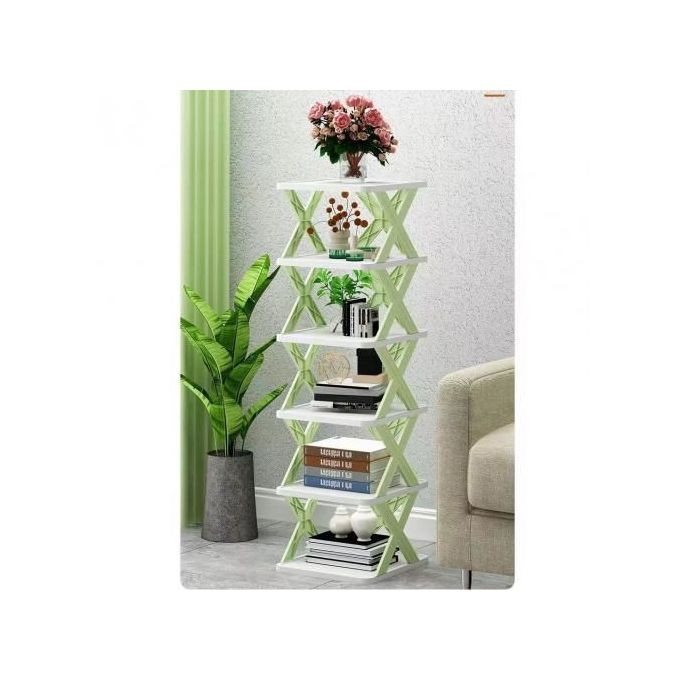 Étagère à chaussures, Organisateur de stockage Rack Portable En Forme De X 6 layers