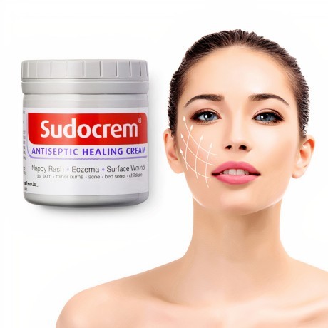 Sudocrem-Crème de Guérison Antiseptique pour Éclaboussures de Couches, Eczégypti, Plaies de Surface, Coup de Soleil, Brûle Mineure, Plaies de Lit, Enfants, 60g, 125g