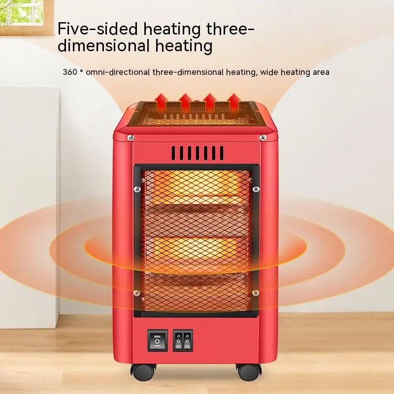 Chauffage électrique multifonction 2kw, barbecue, double usage, double usage, vitesse cinq faces, troisième engrenage, chauffage à air réglable