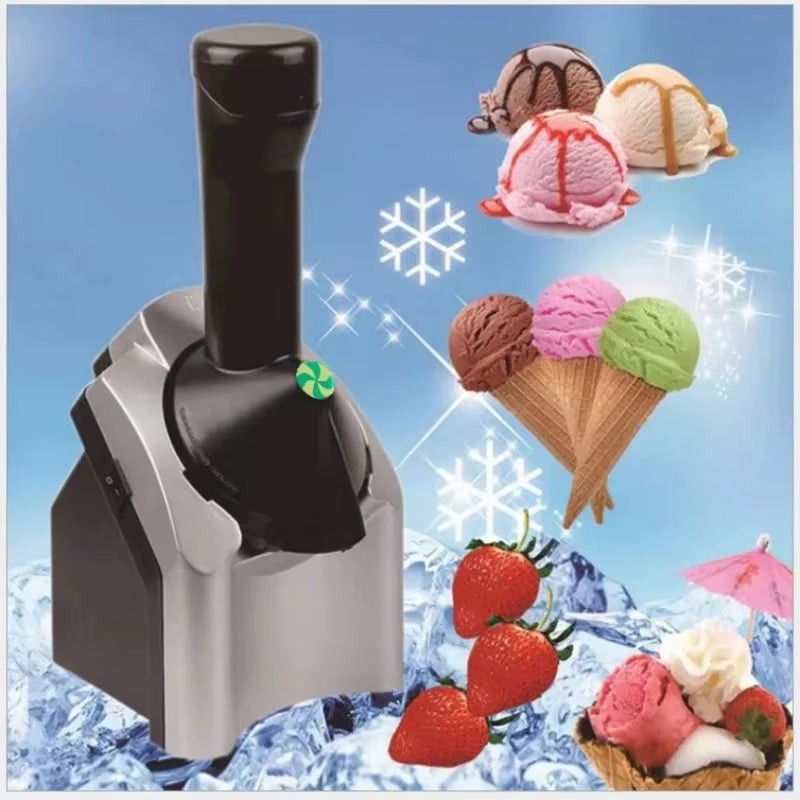 Machine à Crème Glacée et Sorbet aux Fruits – Électrique, Multifonction, Sans Sucre, Compacte