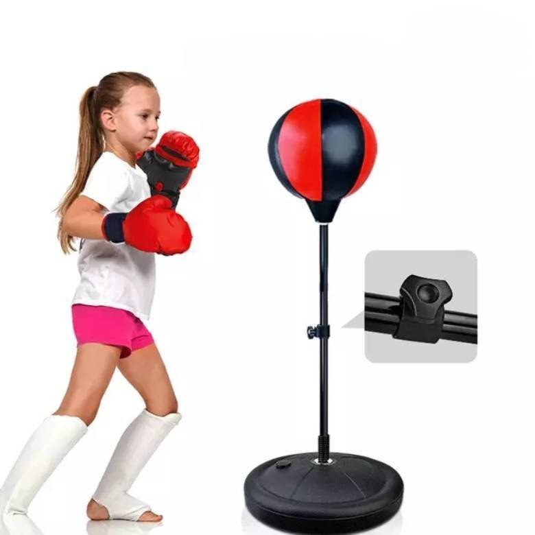 Balle de boxe verticale à pression réglable, force de réaction, évent, avec base de gants, nouveau groupe, entraînement intérieur et extérieur