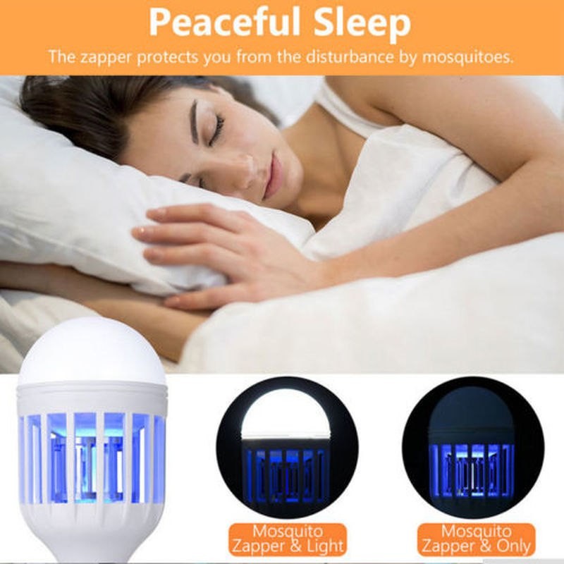 Lampe LED anti-moustique e27, avec piège, répulsif pour moustiques et autres insectes, veilleuse anti-moustique, protection anti-moustiques