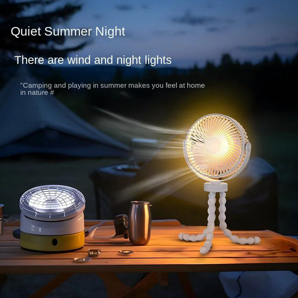 Mini ventilateur de poussette, Portable et silencieux, Rechargeable par USB, 3 vitesses, pour l'extérieur, pour la maison, 2000mAh