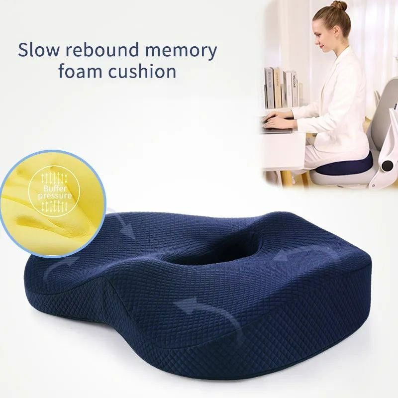 Coussin en mousse à mémoire de forme pour chaise de bureau, siège de protection pour les hanches et les fesses, hiver