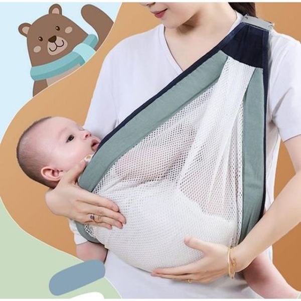 Écharpe de transport respirante pour bébé, Sac à Dos Ergonomique pour Bébé, Porte-bébé Portable, sangle pour bébé, à moitié enveloppée avec des particules antidérapantes,