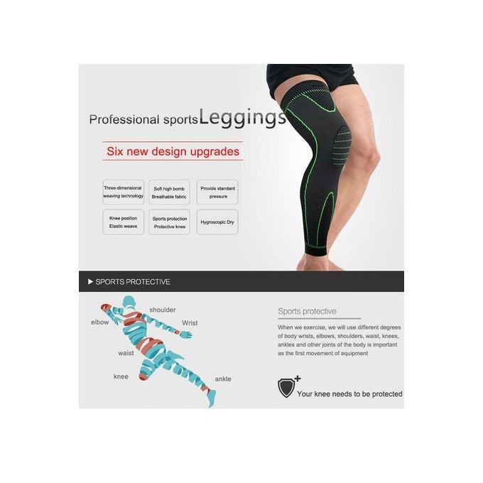 Attelle de genou longue pour la douleur au genou, manchon de Compression de jambe complète pour hommes et femmes, pour le basket-ball, le Football, la course à pied, l'entraînement, l'arthrite